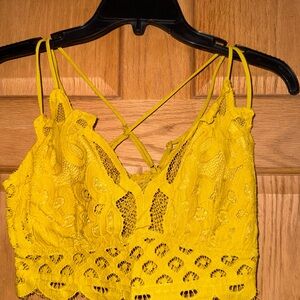 Zenana Outfitters Mustard Lace Bralette